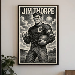 Jim Thorpe Legendary Athlete Poster