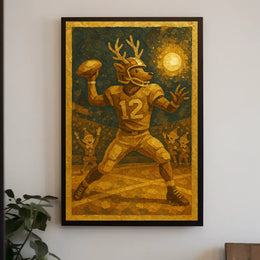 Reindeer Quarterback Number 12 Poster