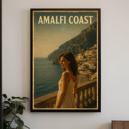 Amalfi Coast Dream Poster Wall Art for Coastal Decor