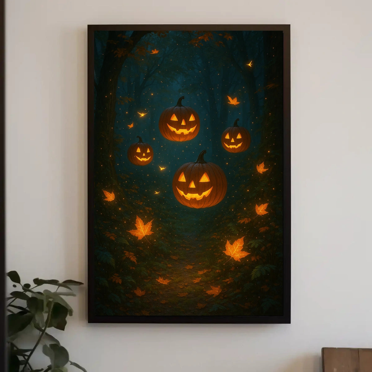 Halloween Enchanted Forest Whimsical Surreal Gothic Poster