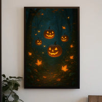 Halloween Enchanted Forest Whimsical Surreal Gothic Poster