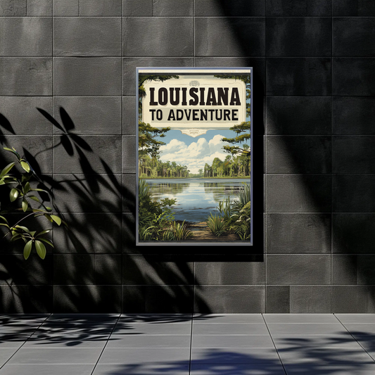Louisiana Vintage Poster - Bayou Adventure