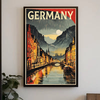 Germany Scenic Rainy Cityscape Poster