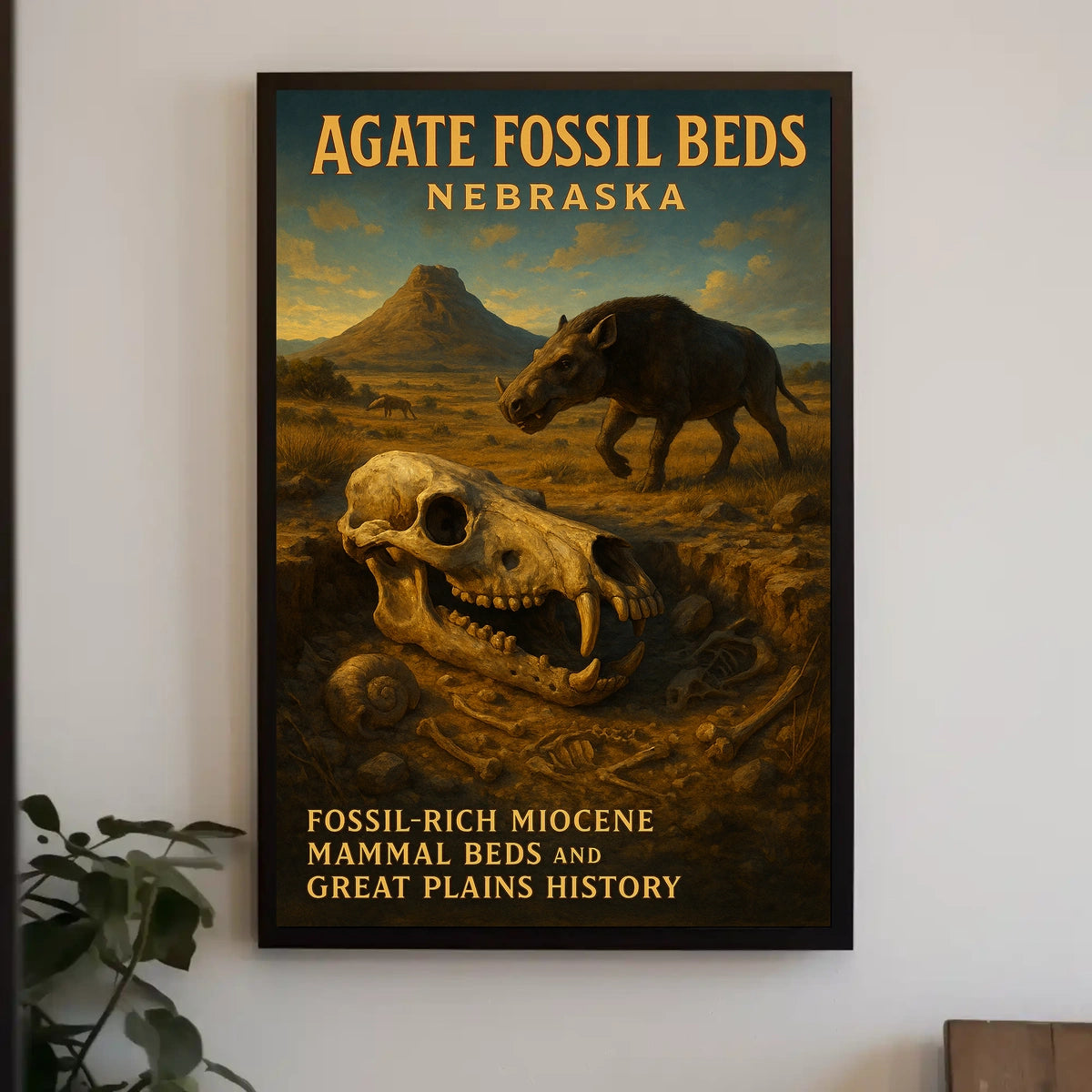 Agate Fossil Beds Nebraska Poster