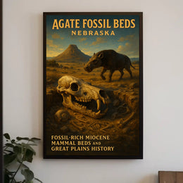 Agate Fossil Beds Nebraska Poster