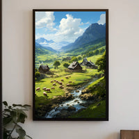 Serene Countryside Landscape Poster