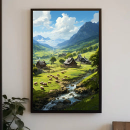 Serene Countryside Landscape Poster