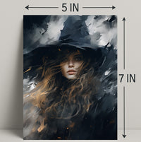 Enigmatic Witch Portrait Poster
