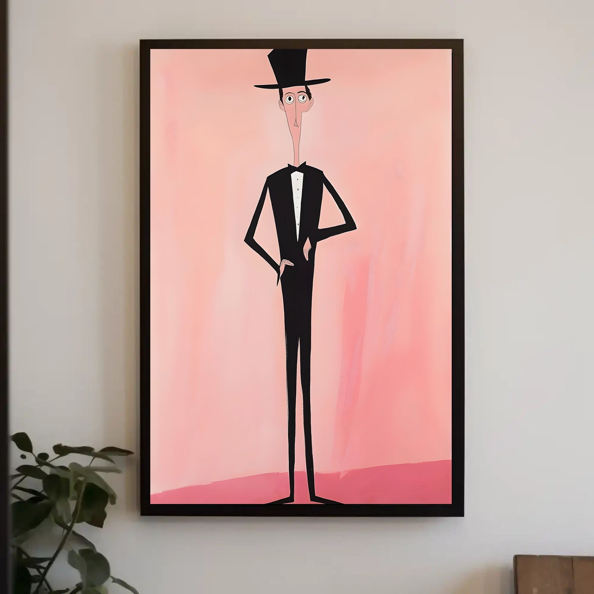 Tall Hat And Tails Poster Vintage Scenic Wall Art