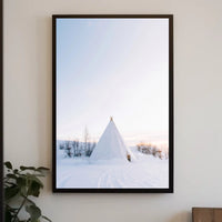 Tranquil Winter Landscape Minimalistic Artistic Poster