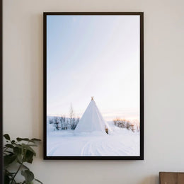 Tranquil Winter Landscape Minimalistic Artistic Poster