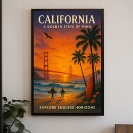 California Golden State Of Mind Poster
