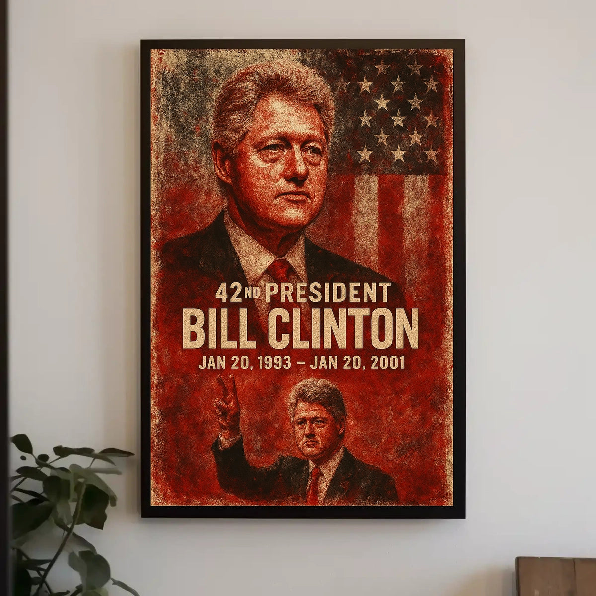 Bill Clinton 42nd President Poster