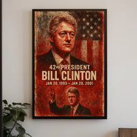 Bill Clinton 42nd President Poster