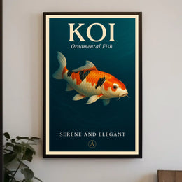 Koi Serene and Elegant Poster