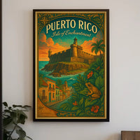 Isle of Enchantment Puerto Rico Travel Poster