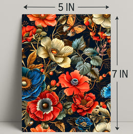 Intricate Floral Butterfly Art Print - Abstract or Artistic Poster