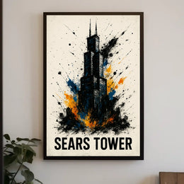 Sears Tower Abstract Art Poster
