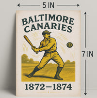 Baltimore Canaries Baseball Poster PosterGoat