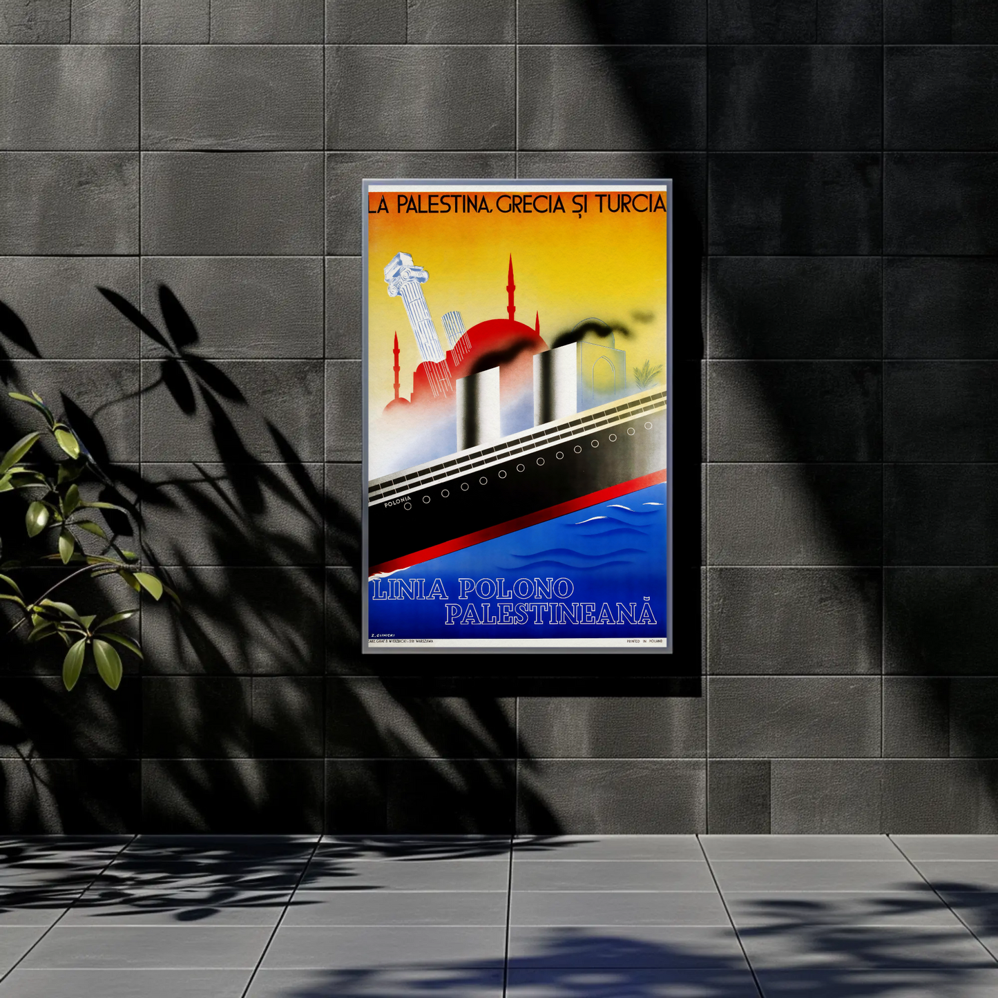 Poland Palestine Greece Turkey Cruise Vintage Poster