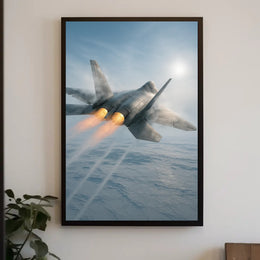 Lockheed Martin F-22 Raptor Military Jet Fighter Poster