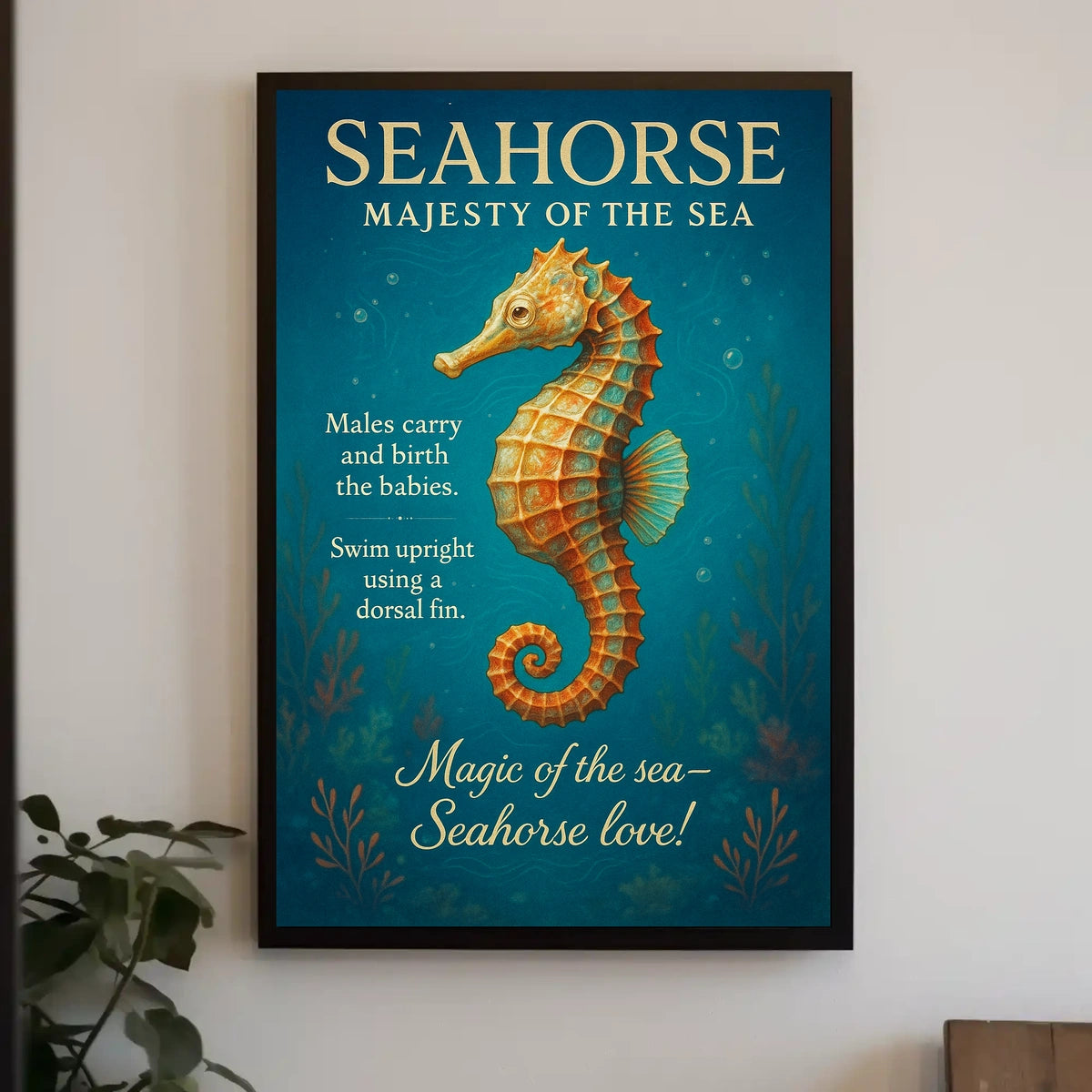 Seahorse Majesty of the Sea Poster