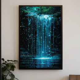Digital Waterfall Poster
