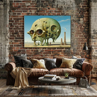 Surreal Desert Skullscape Art: Abstract or Artistic Poster