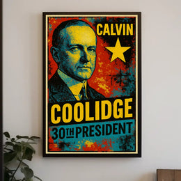 Calvin Coolidge 30th President of the United States Graffiti Pop Art Poster