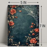 Roses And Webs Poster