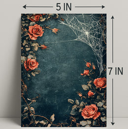 Roses And Webs Poster
