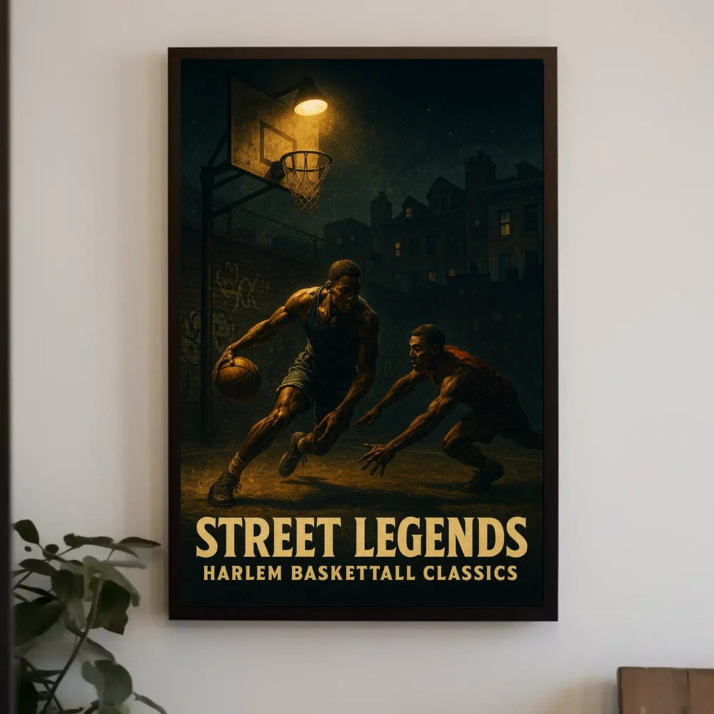 Harlem Basketball Classics Vintage Sports Poster PosterGoat
