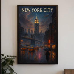 New York City Nightscape Poster