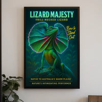 Lizard Majesty Frill-Necked Lizard Poster