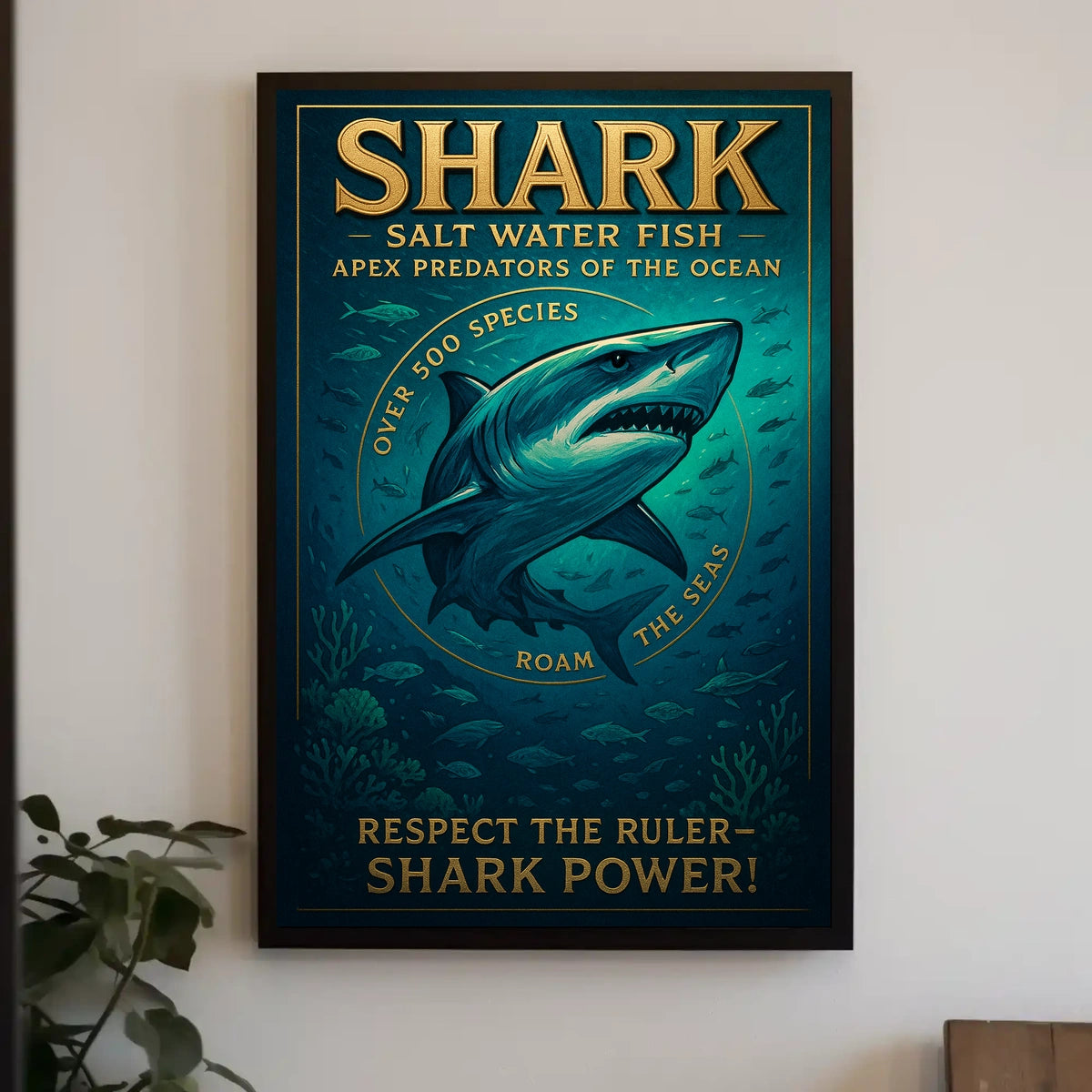 Shark Power Apex Predators of the Ocean Poster