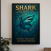Shark Power Apex Predators of the Ocean Poster