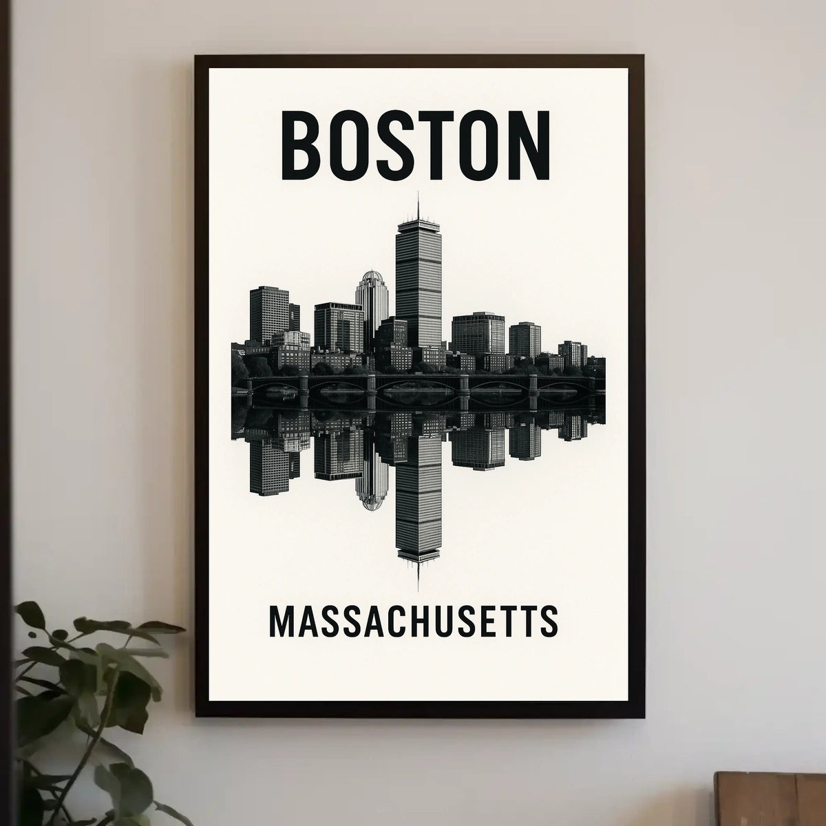 Boston Skyline Massachusetts Poster