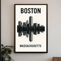 Boston Skyline Massachusetts Poster