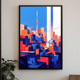 Urban Skyline Abstraction Abstract Poster