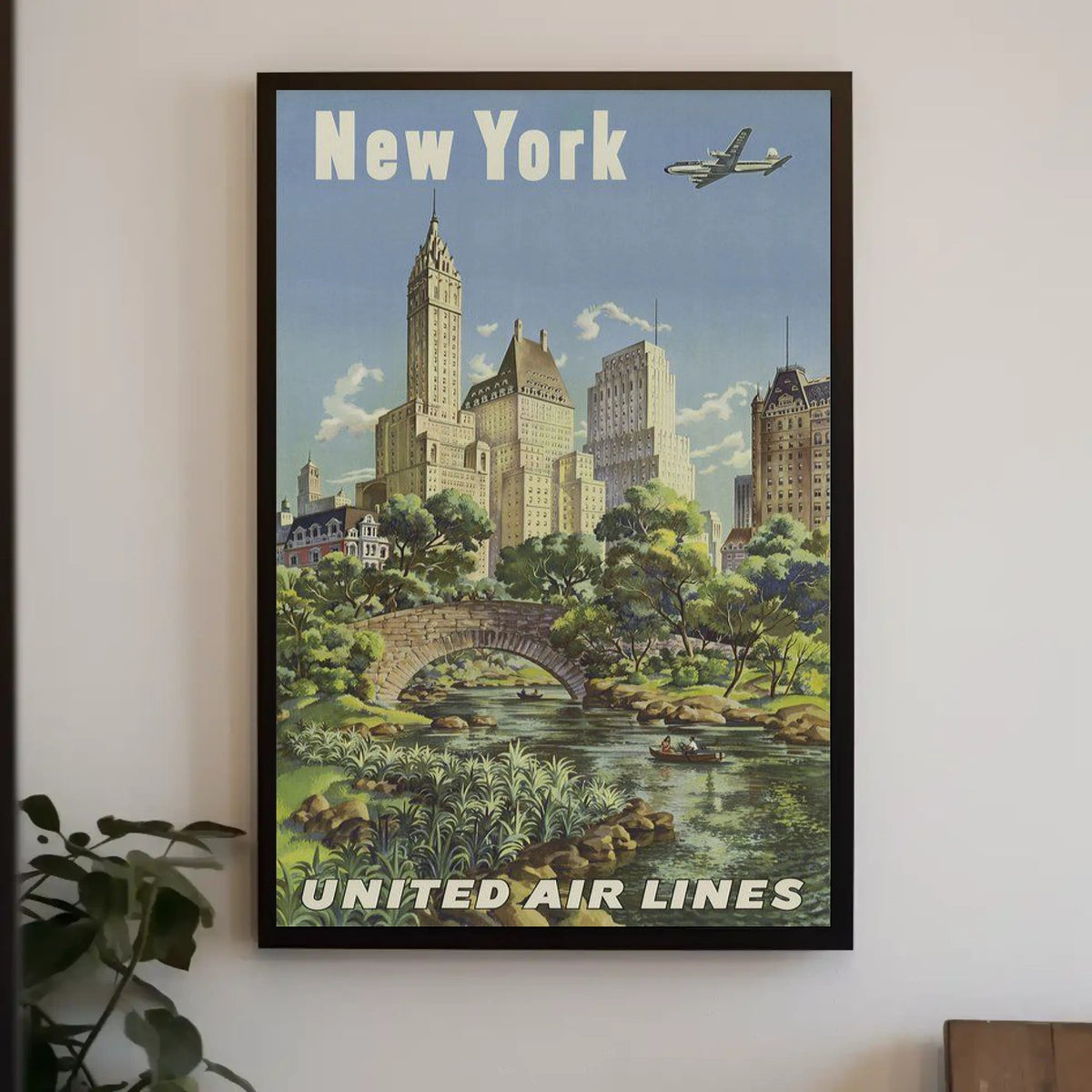 New York City Travel Adventure Poster Vintage Wall Art