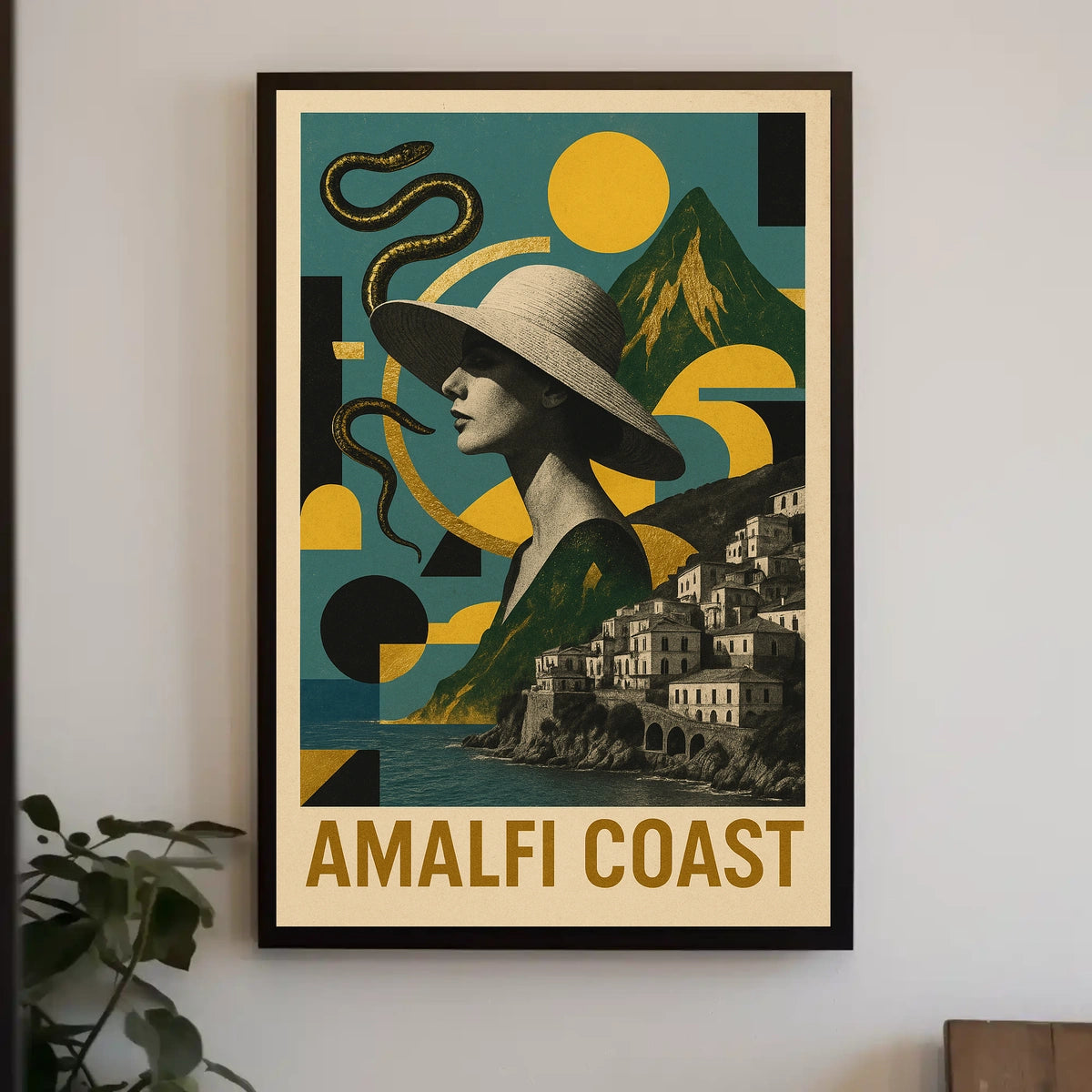 Amalfi Coast Dreamscape Poster Wall Art 18x24 Inches