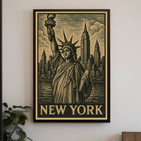 New York Iconic Skyline Poster