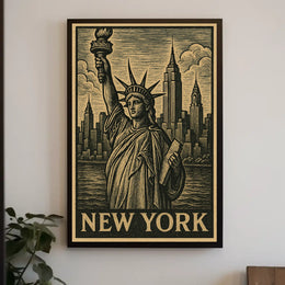New York Iconic Skyline Poster