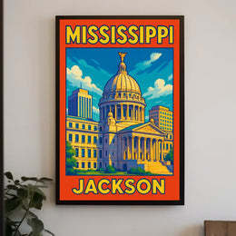 Mississippi State Capitol Jackson Poster