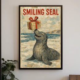 Smiling Seal Poster