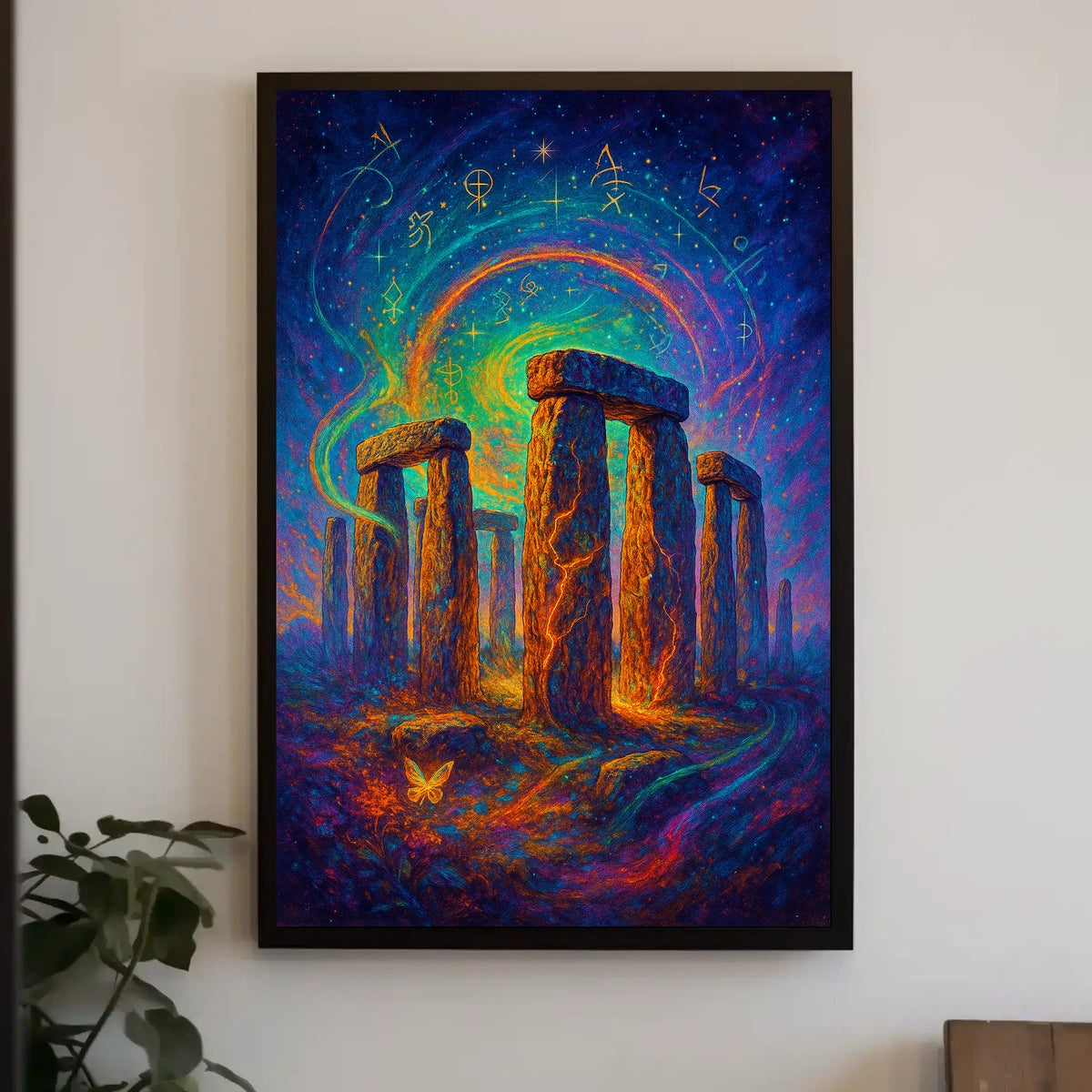 Stonehenge Cosmic Night Surreal Fantasy Art Poster