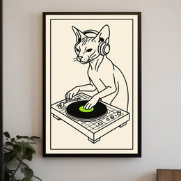 Dj Cat Groove Poster