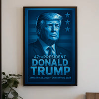 Donald Trump Visionary In Blue Poster