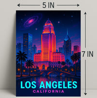 Los Angeles Nightscape Poster PosterGoat