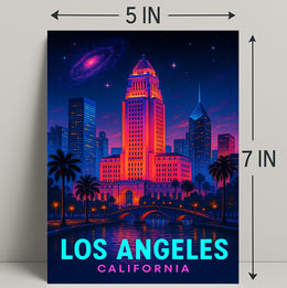 Los Angeles Nightscape Poster PosterGoat